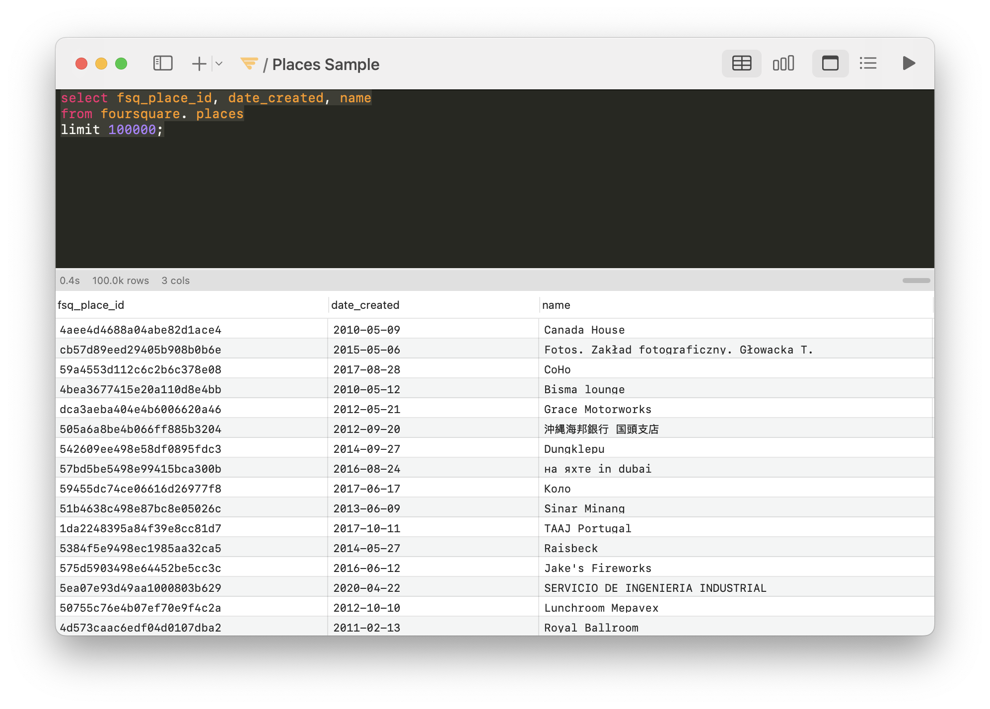 Sidequery SQL Notebook